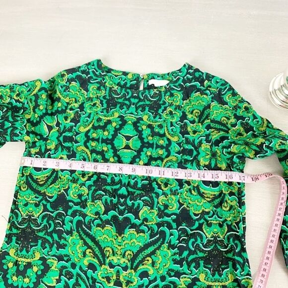 H&M Women’s Green Dress Size 4 Long Sleeve Open Back Casual Lightweight Mini - Picture 7 of 11